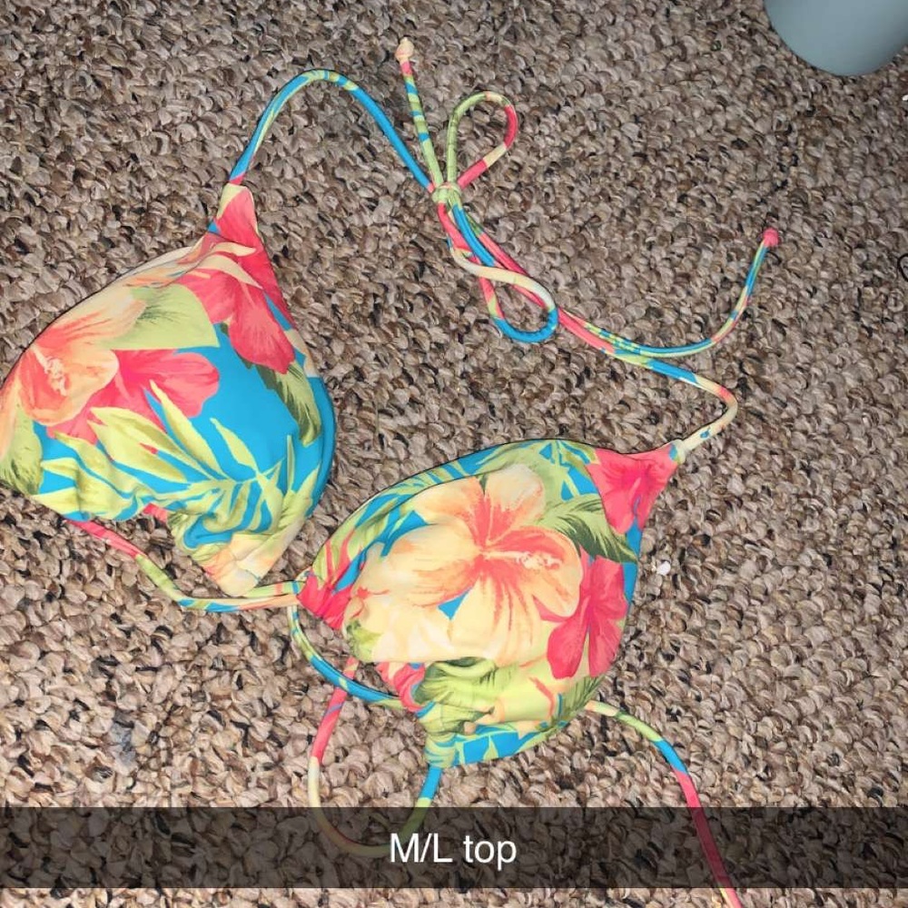 bikini floral print top